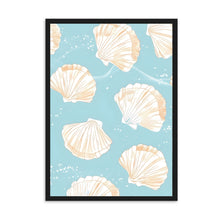 Load image into Gallery viewer, Seashell Pattern Blue | Wall Art
