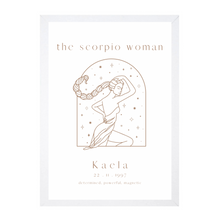 Load image into Gallery viewer, Personalised 'The Scorpio Woman' Zodiac