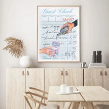 Load image into Gallery viewer, Guest Check Cheers Blue II | Wall Art