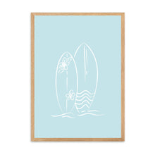Load image into Gallery viewer, Surfboards Light Blue | Wall Art