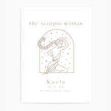 Load image into Gallery viewer, Personalised 'The Scorpio Woman' Zodiac