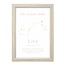 Load image into Gallery viewer, Personalised The Scorpio Baby Constellation