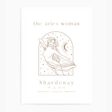 Load image into Gallery viewer, Personalised 'The Aries Woman' Zodiac