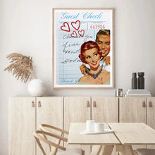 Load image into Gallery viewer, Guest Check Love Couple Necklace Blue | Wall Art