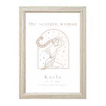 Load image into Gallery viewer, Personalised 'The Scorpio Woman' Zodiac