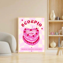 Load image into Gallery viewer, Scorpio Birthday Cake | Art Print