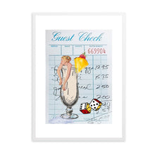 Load image into Gallery viewer, Guest Check Cocktails Dice Blue | Wall Art