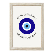 Load image into Gallery viewer, Evil Eye Good Things Are Coming Your Way Heart