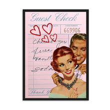 Load image into Gallery viewer, Guest Check Love Couple Necklace Pink | Wall Art