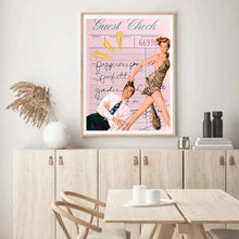 Load image into Gallery viewer, Guest Check Love Couple Pink II | Wall Art