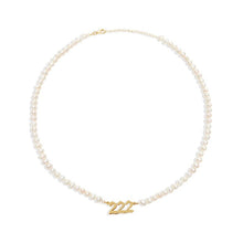 Load image into Gallery viewer, Angel Number Pearl Gold Necklaces