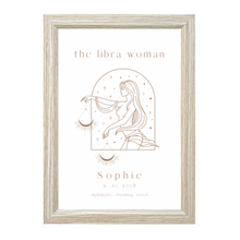 Load image into Gallery viewer, Personalised 'The Libra Woman' Zodiac