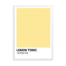 Load image into Gallery viewer, Lemon Tonic Yellow Colour Swatch | Wall Art
