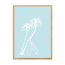 Load image into Gallery viewer, Palm Trees Light Blue | Wall Art