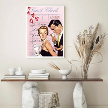 Load image into Gallery viewer, Guest Check Love Couple Pink | Wall Art