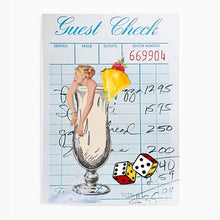 Load image into Gallery viewer, Guest Check Cocktails Dice Blue | Wall Art