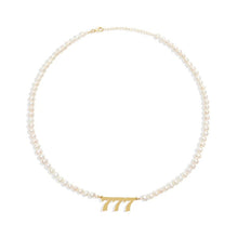 Load image into Gallery viewer, Angel Number Pearl Gold Necklaces