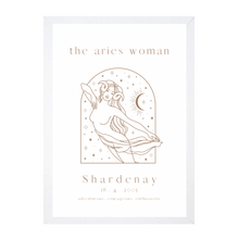 Load image into Gallery viewer, Personalised 'The Aries Woman' Zodiac