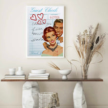 Load image into Gallery viewer, Guest Check Love Couple Necklace Blue | Wall Art