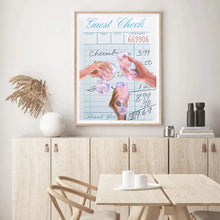 Load image into Gallery viewer, Guest Check Cheers Blue V | Wall Art