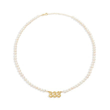 Load image into Gallery viewer, Angel Number Pearl Gold Necklaces