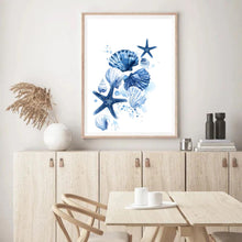 Load image into Gallery viewer, Shells Blue | Wall Art