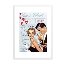 Load image into Gallery viewer, Guest Check Love Couple Blue | Wall Art