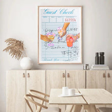 Load image into Gallery viewer, Guest Check Cheers Blue IV | Wall Art