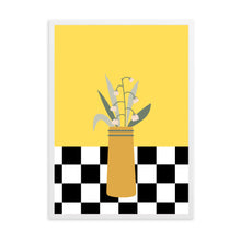 Load image into Gallery viewer, Floral Checkered Yellow | Wall Art