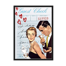 Load image into Gallery viewer, Guest Check Love Couple Blue | Wall Art