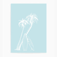 Load image into Gallery viewer, Palm Trees Light Blue | Wall Art