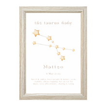Load image into Gallery viewer, Personalised The Taurus Baby Constellation
