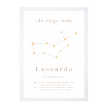 Load image into Gallery viewer, Personalised The Virgo Baby Constellation