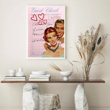 Load image into Gallery viewer, Guest Check Love Couple Necklace Pink | Wall Art