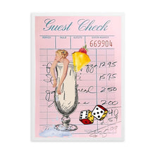 Load image into Gallery viewer, Guest Check Cocktail Dice Blue | Wall Art