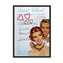 Load image into Gallery viewer, Guest Check Love Couple Necklace Blue | Wall Art