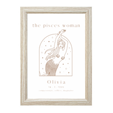 Load image into Gallery viewer, Personalised 'The Pisces Woman' Zodiac