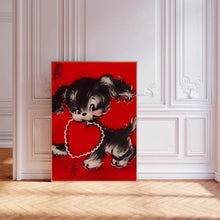 Load image into Gallery viewer, Love Heart Puppy Dog | Wall Art Print
