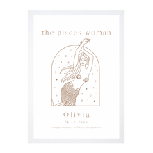 Load image into Gallery viewer, Personalised 'The Pisces Woman' Zodiac