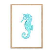 Load image into Gallery viewer, Sea Horse Blue | Wall Art