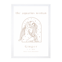 Load image into Gallery viewer, Personalised 'The Aquarius Woman' Zodiac