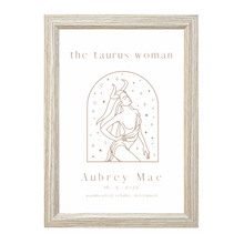 Load image into Gallery viewer, Personalised 'The Taurus Woman' Zodiac
