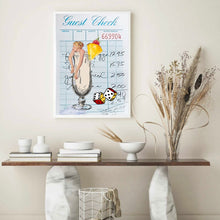 Load image into Gallery viewer, Guest Check Cocktails Dice Blue | Wall Art