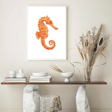 Load image into Gallery viewer, Seahorse Orange Tones | Wall Art