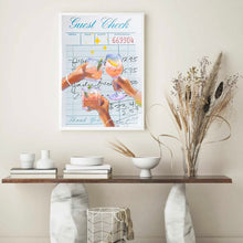 Load image into Gallery viewer, Guest Check Cheers Blue | Wall Art