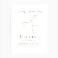 Load image into Gallery viewer, Personalised The Sagittarius Baby Constellation