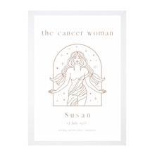 Load image into Gallery viewer, Personalised 'The Cancer Woman' Zodiac