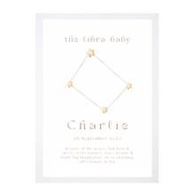 Load image into Gallery viewer, Personalised The Libra Baby Constellation