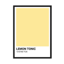 Load image into Gallery viewer, Lemon Tonic Yellow Colour Swatch | Wall Art