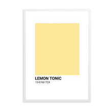Load image into Gallery viewer, Lemon Tonic Yellow Colour Swatch | Wall Art